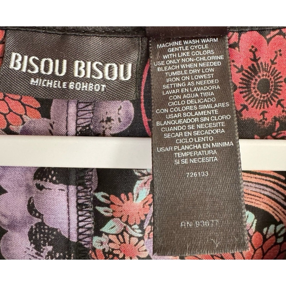 Bisou Bisou Vintage 90s Y2k Babydoll Foral Asian Inspired Top 12 Rachel Monica - Picture 6 of 10